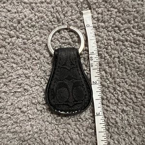Coach Keychain Black Canvas